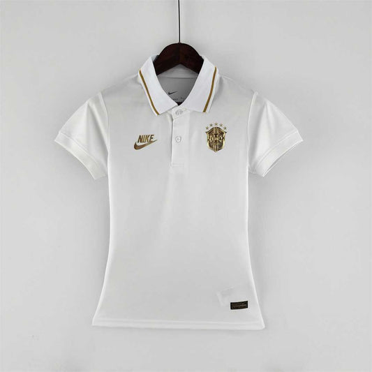 2022 World Cup Brazil White Women POLO Women-s Fan Jersey