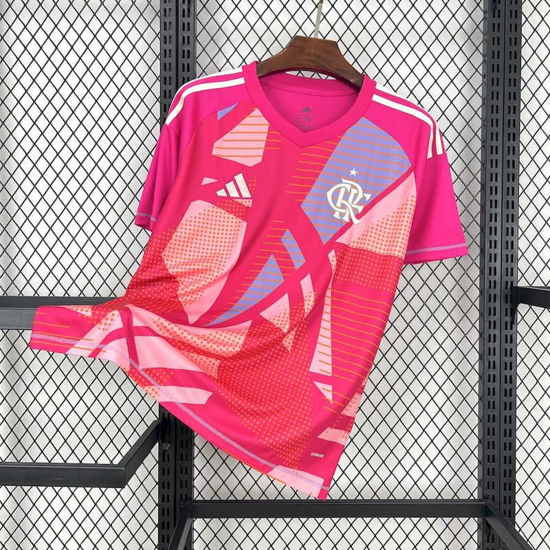 25/26 Flamengo pink goalkeeper Soccer Fan Jersey