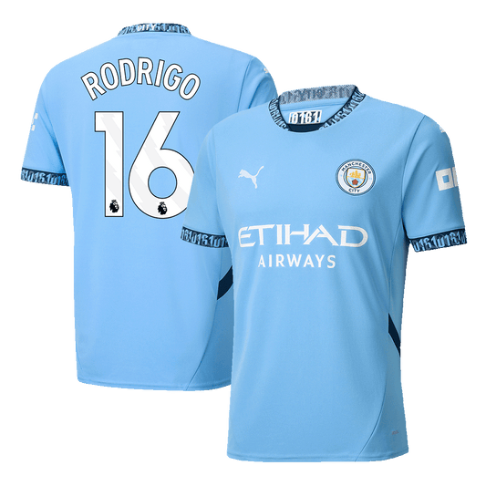RODRIGO #16 Manchester City Home Soccer Jersey 2024/25