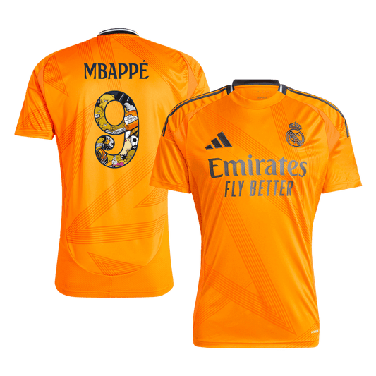 MBAPPE #9 Real Madrid Away Soccer Jersey 2024/25 Bear Champ Font