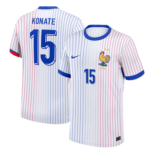 KONATE #15 France Away Soccer Jersey 2024