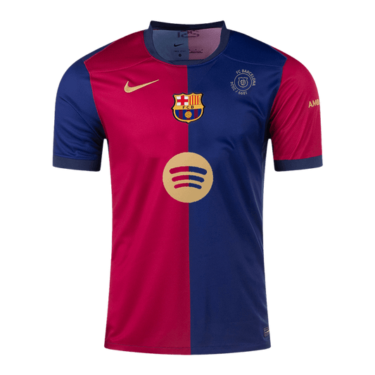 Barcelona Home Soccer Jersey 2024/25 125th Anniversary (Spotify Logo Without Text)