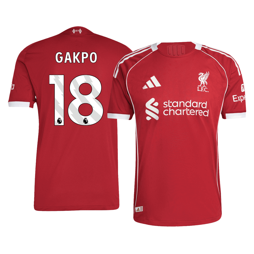 GAKPO #18 Liverpool Home Premium Soccer Jersey 2025/26