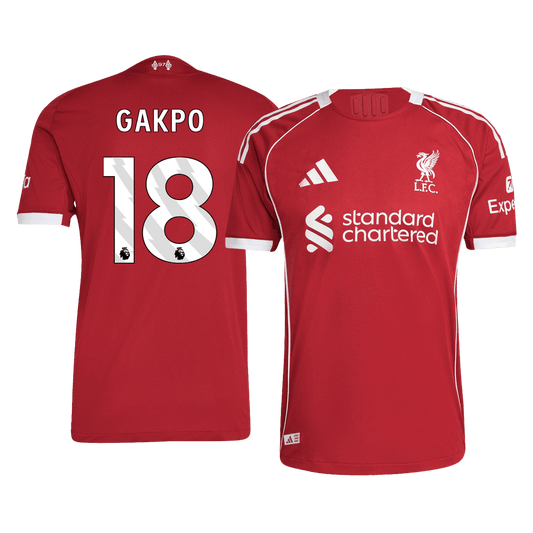 GAKPO #18 Liverpool Home Premium Soccer Jersey 2025/26
