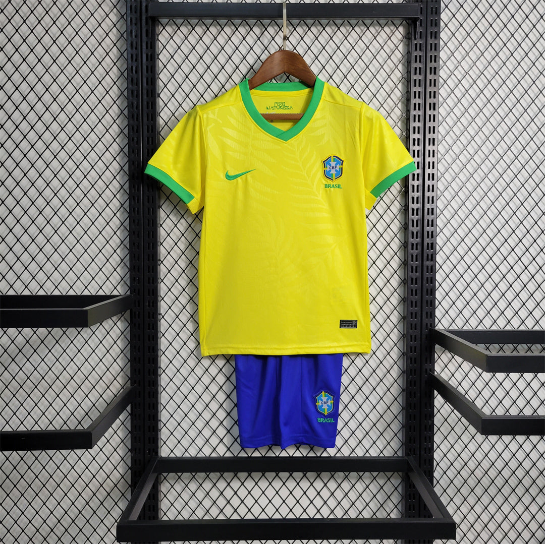 2023 Brazil Home Kids Fan Jersey