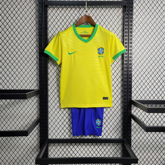2023 Brazil Home Kids Fan Jersey
