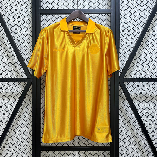 25/26 Wolves 70th Anniversary yellow soccer Fan Jersey