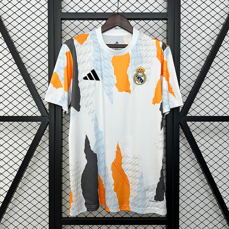 24/25 Real Madrid White training Fan Jersey