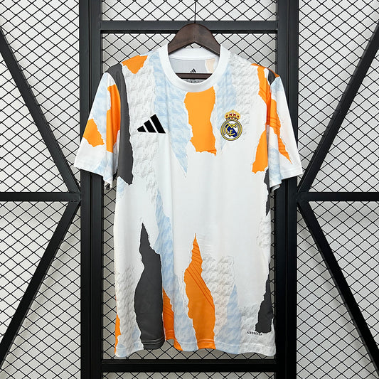 24/25 Real Madrid White training Fan Jersey