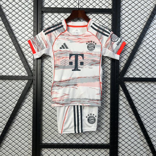 25/26 Bayern Munich Away white Kids Fan Jersey