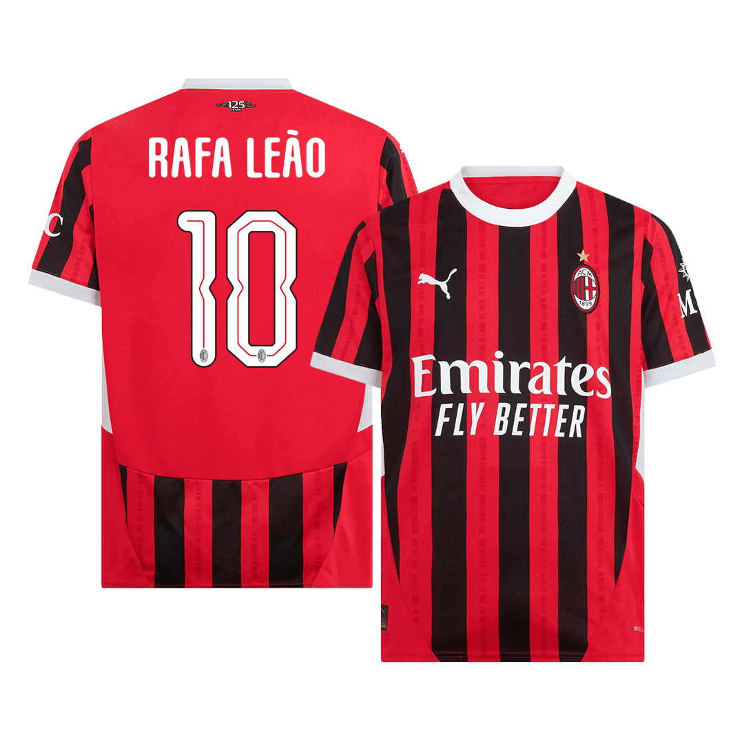 RAFA LEAO #10 AC Milan Home Soccer Jersey 2024 UCL