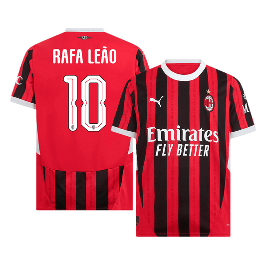 RAFA LEAO #10 AC Milan Home Soccer Jersey 2024 UCL