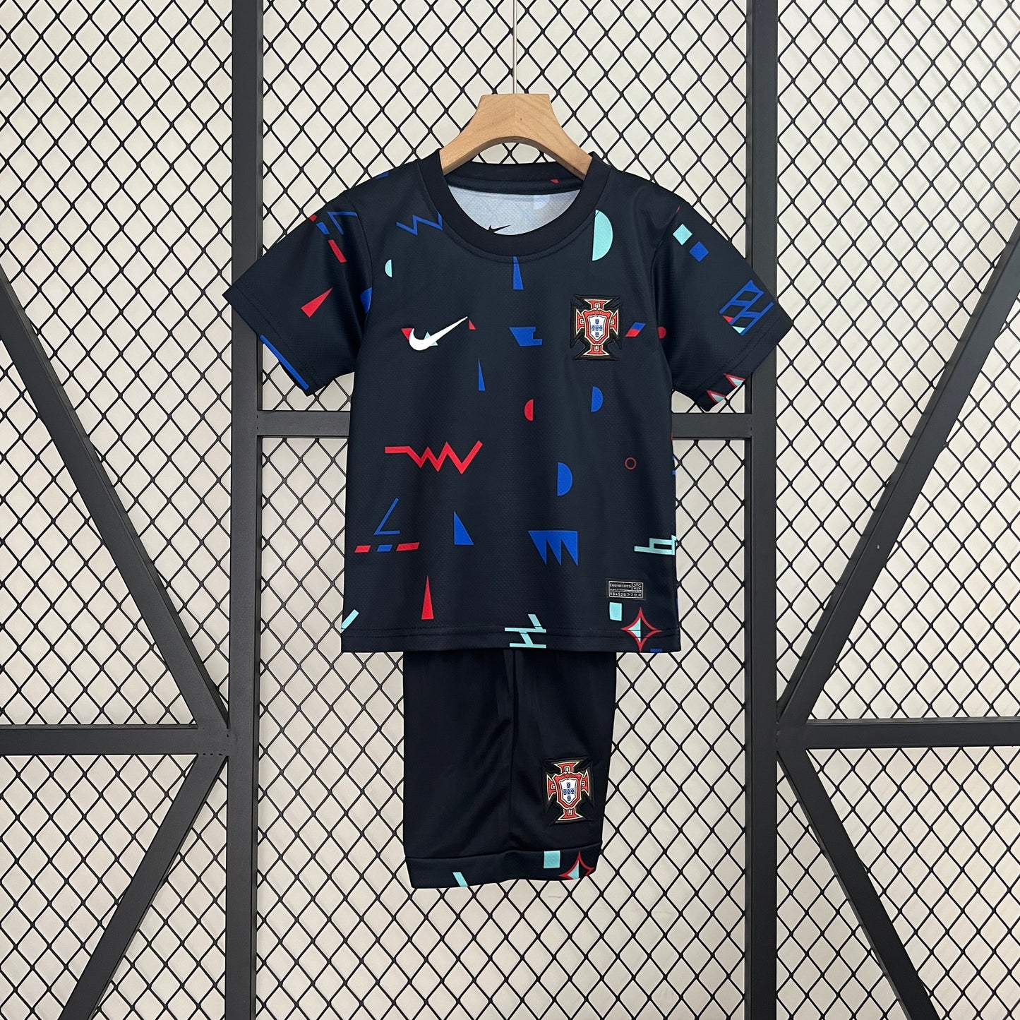 2024 Portugal Black Training Wear Kids Fan Jersey