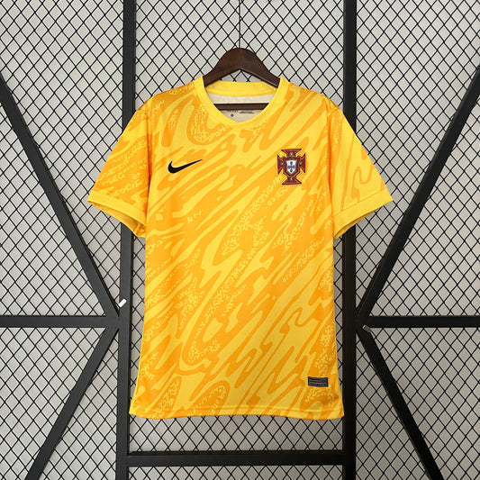 2024 Portugal Yellow Goalkeeper Soccer Fan Jersey