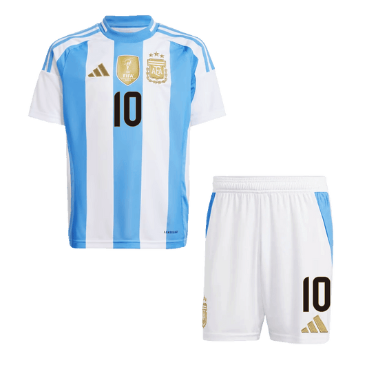 MESSI #10 Argentina Home Kids Soccer Jerseys Kit 2024