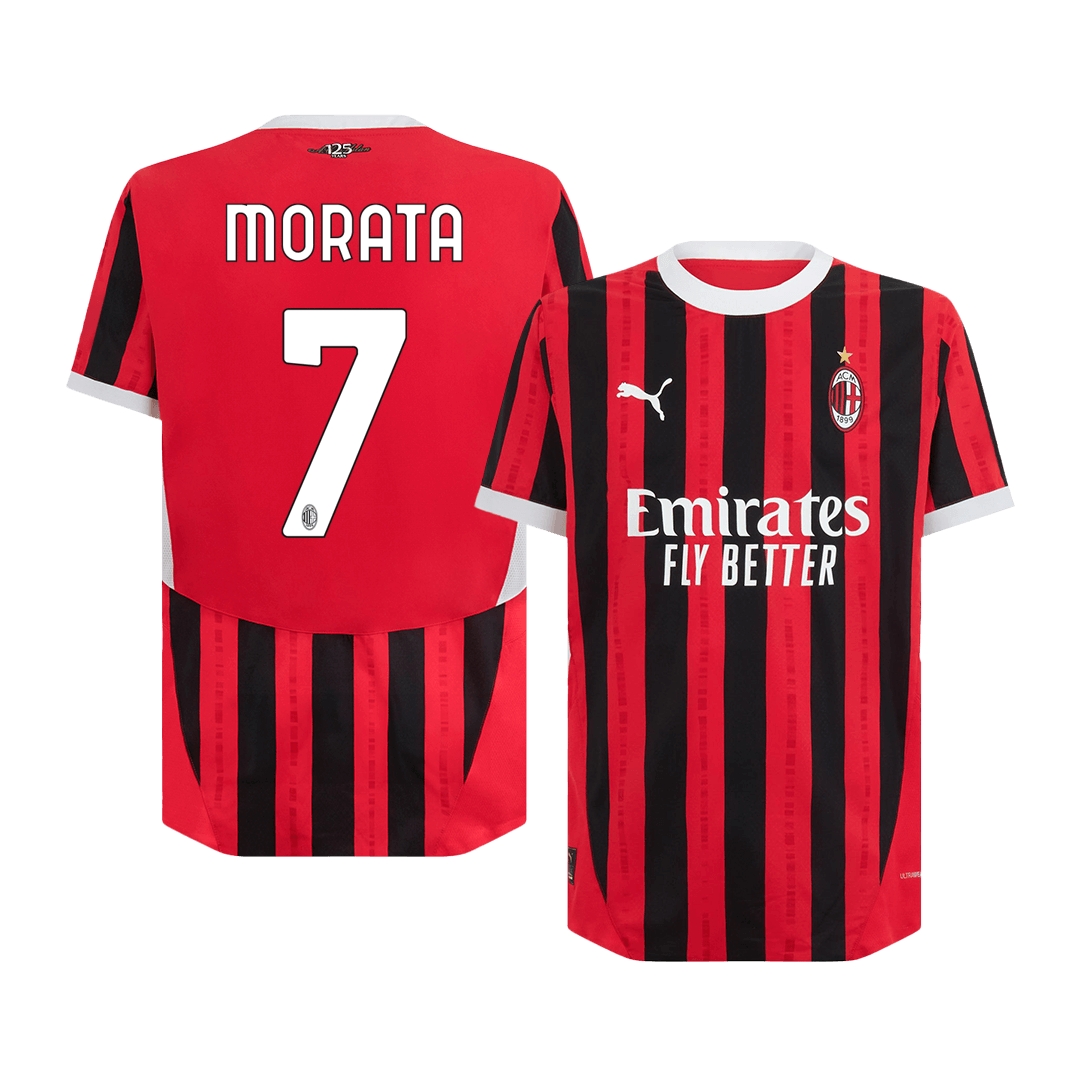 MORATA #7 AC Milan Home Premium Soccer Jersey 2024