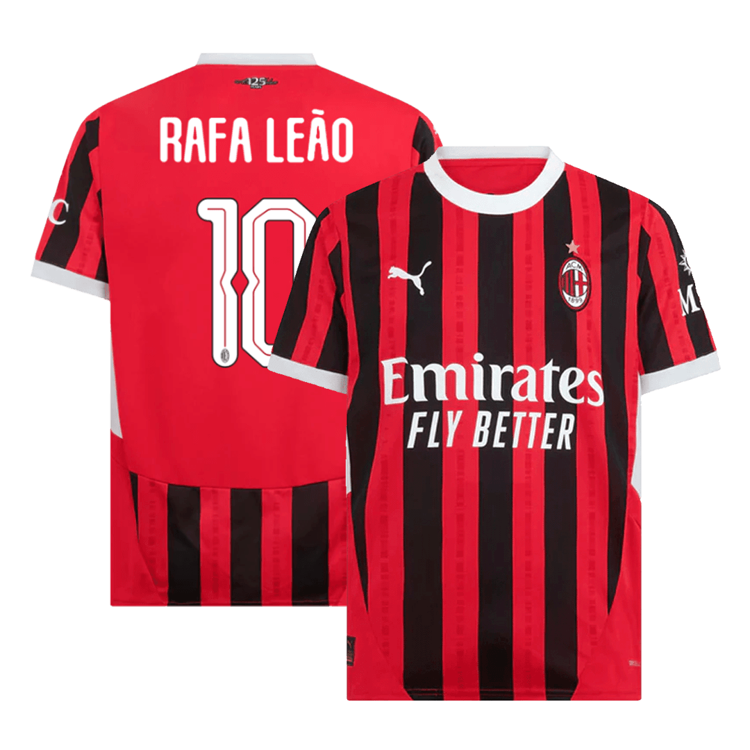 RAFA LEAO #10 AC Milan Home Soccer Jersey 2024 UCL
