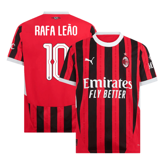 RAFA LEAO #10 AC Milan Home Soccer Jersey 2024 UCL
