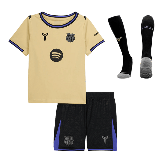 Barcelona Away Kids Soccer Jerseys Full Kit 2025/26