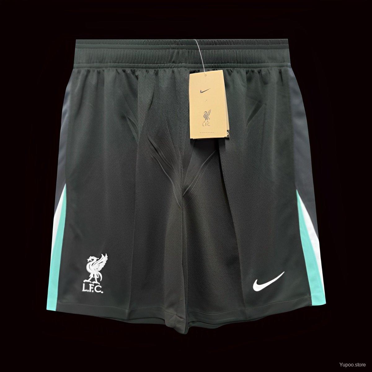 24/25 Liverpool Away Black Soccer Shorts