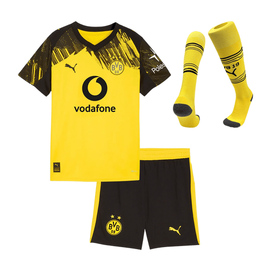 Borussia Dortmund Home Kids Soccer Jerseys Full Kit 2025/26