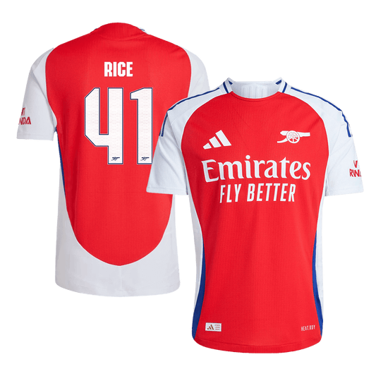 RICE #41 Arsenal Home Premium Soccer Jersey 2024/25 UCL