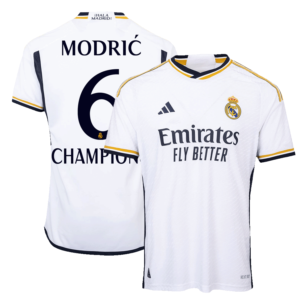 MODRIC #6 CHAMPIONS Real Madrid Home Premium Soccer Jersey 2023/24