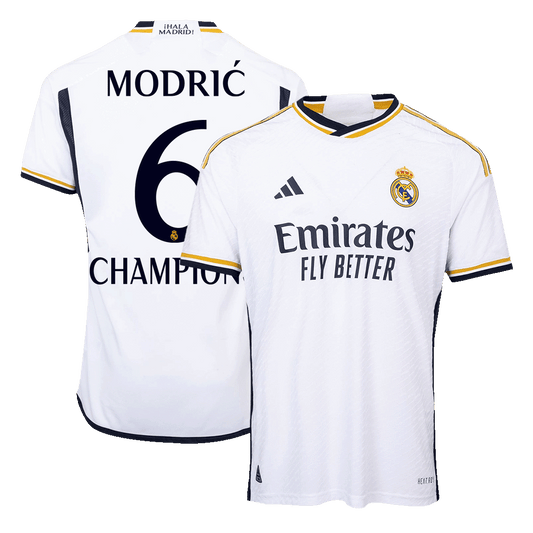 MODRIC #6 CHAMPIONS Real Madrid Home Premium Soccer Jersey 2023/24