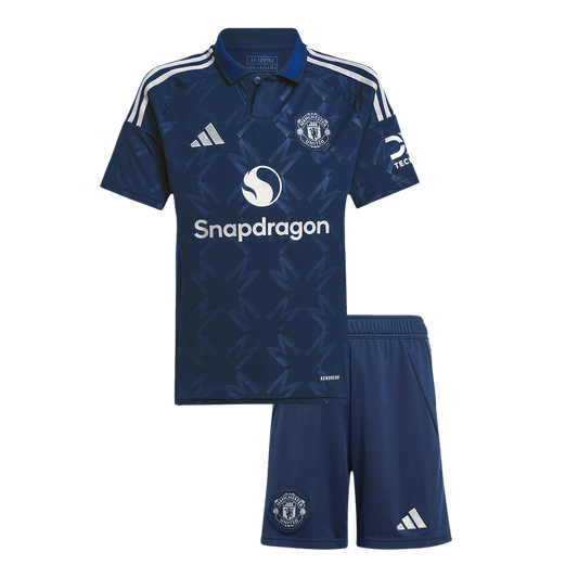 Manchester United Away Kids Soccer Jerseys Kit 2024/25