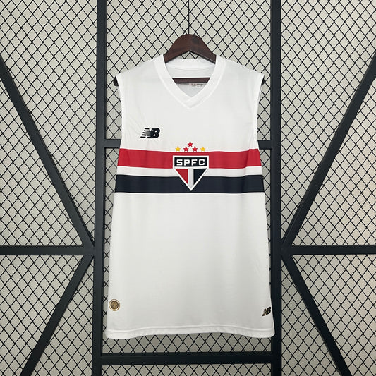 24/25 Sao Paulo Home Vest Sleeveless Football Fan Jersey