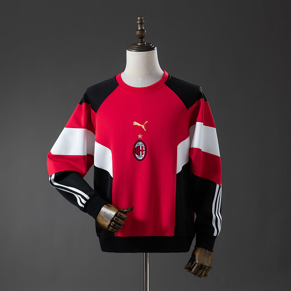 AC Milan 2025/26 Long Sleeve SweatMen-s shirt Hoodie Red