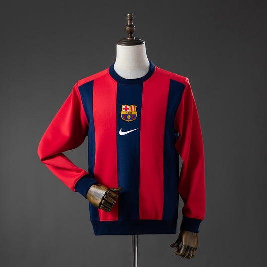 FC Barcelona Long Sleeve SweatMen-s shirt Red and Blue
