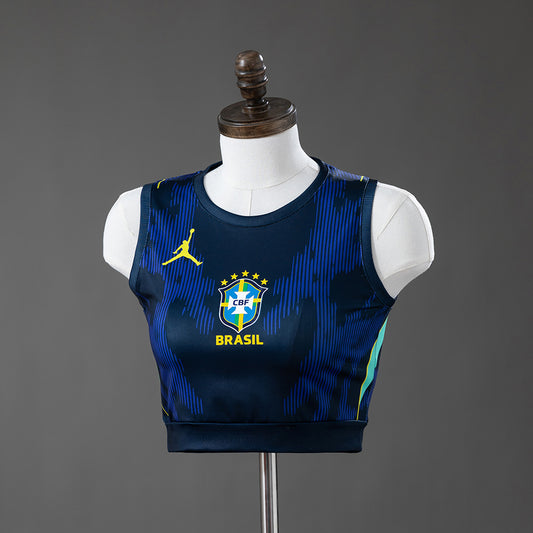 Brazil 2026 Away Women-s Crop Top Style Tank Top