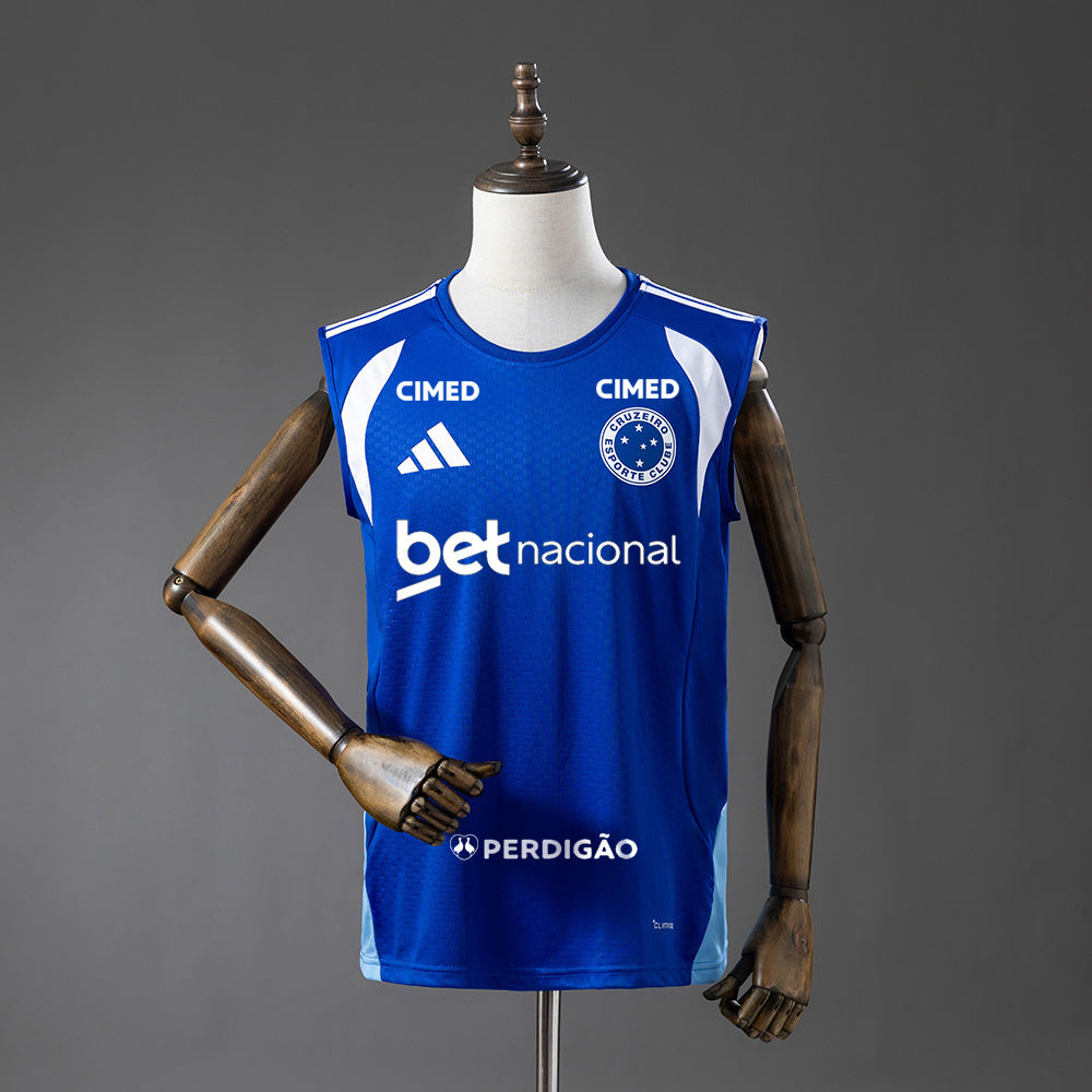 Cruzeiro 2026/27 All sponsors Training Sleeveless Jersey Blue