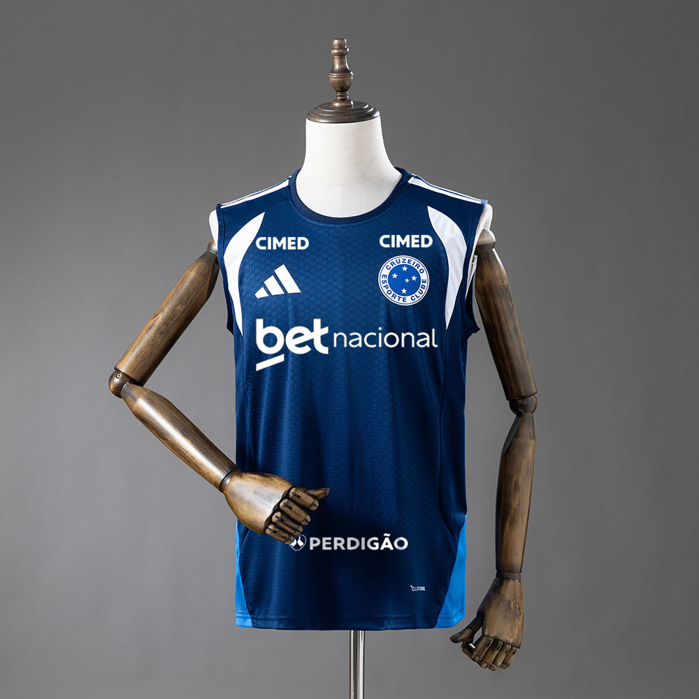 Cruzeiro 2026/27 All sponsors Training Sleeveless Jersey Blue