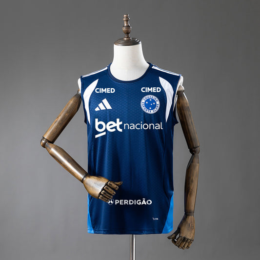Cruzeiro 2026/27 All sponsors Training Sleeveless Jersey Blue