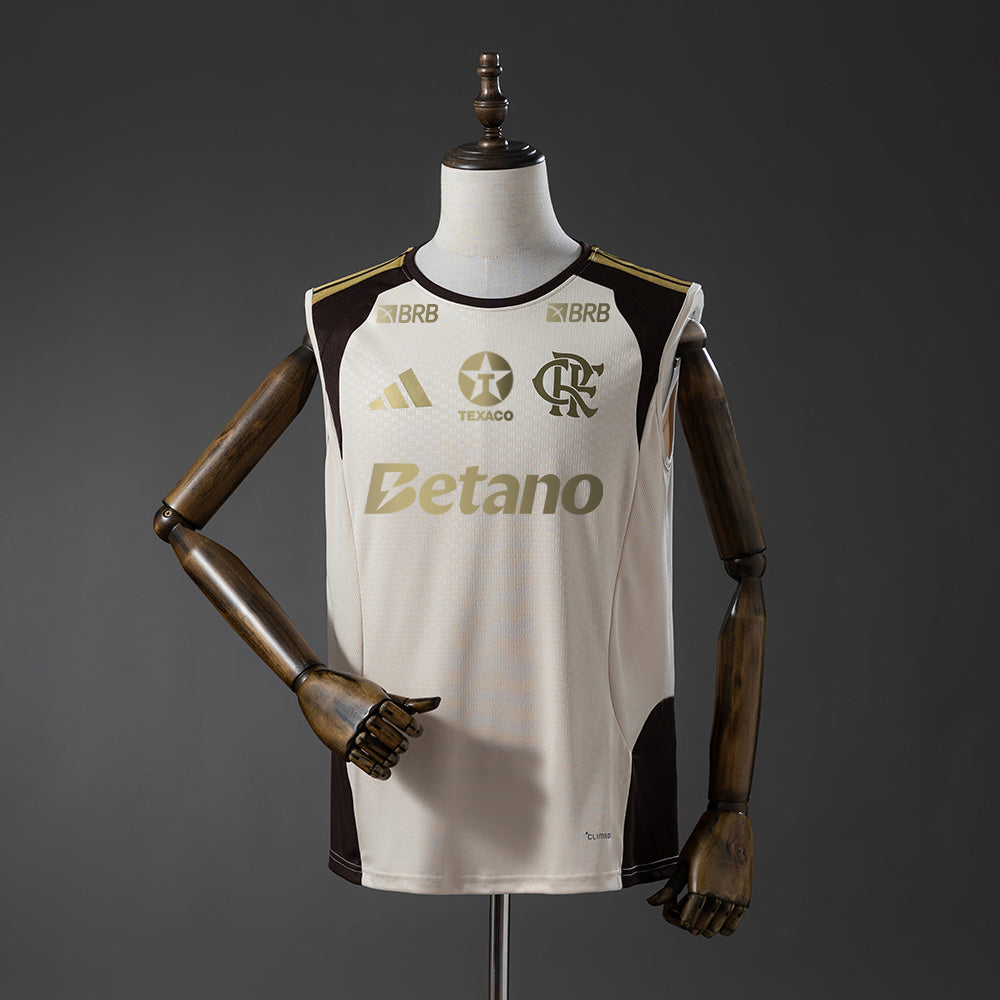Flamengo 2026/27 All sponsors Training Sleeveless Jersey Apricot