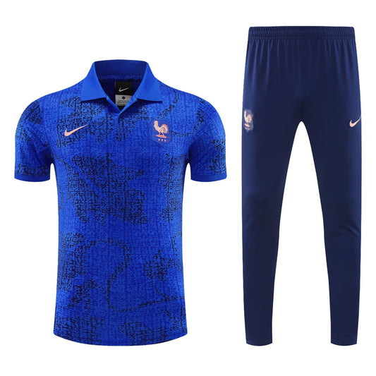 France 2025 POLO Training Suit Blue
