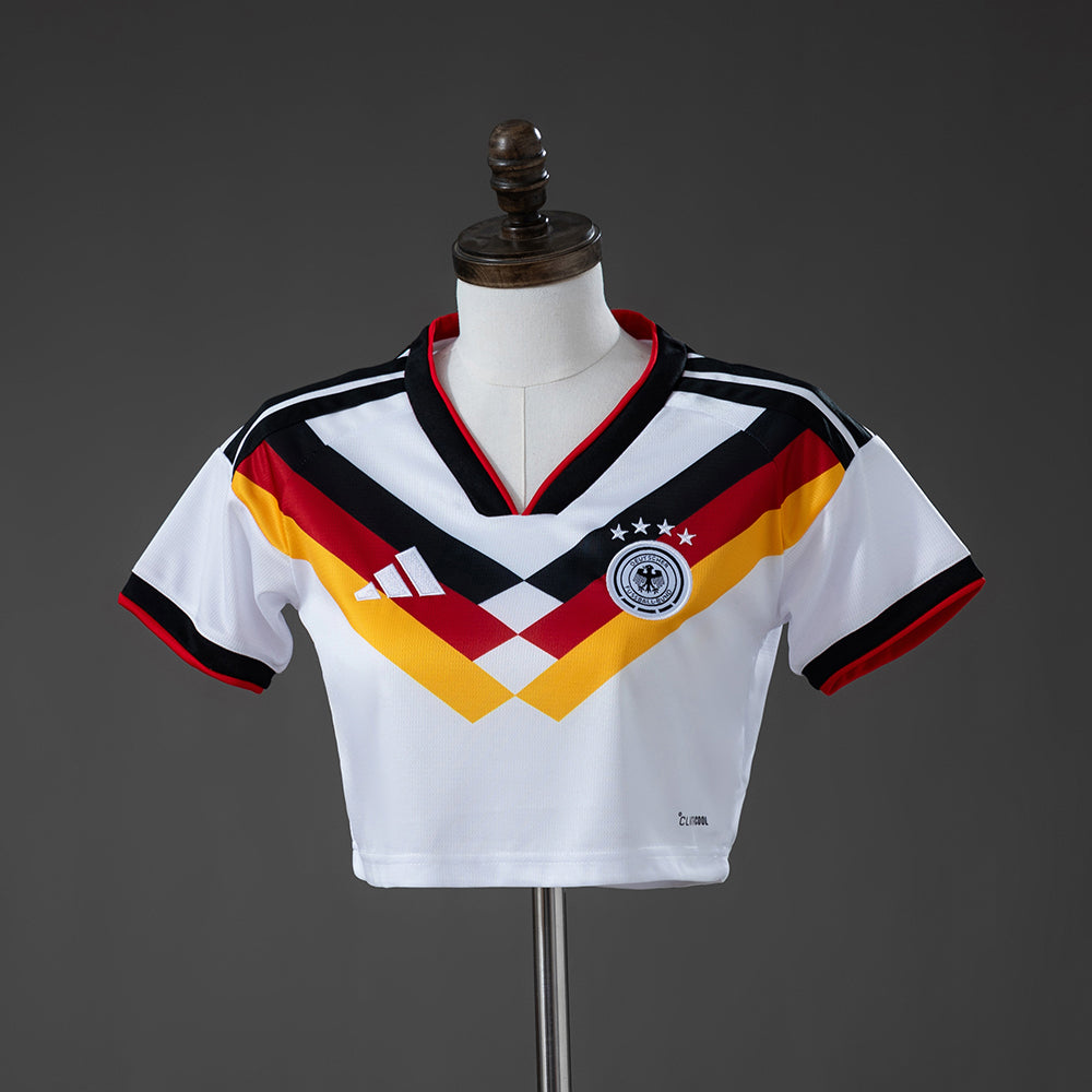 Germany 2026 Home Women-s Crop Top Style Fan Jersey