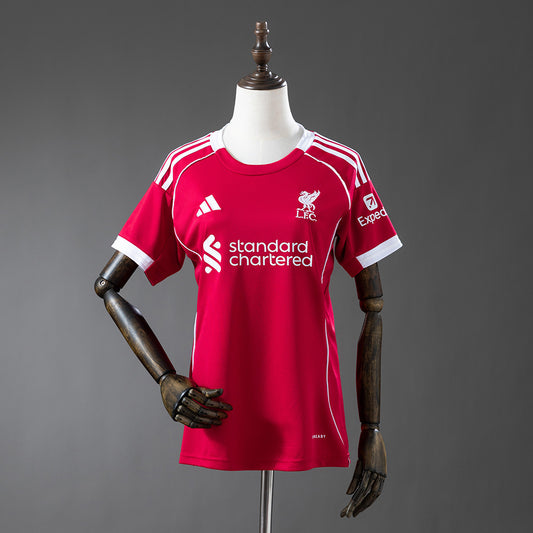 Liverpool 2025/26 Home Women Soccer Fan Jersey