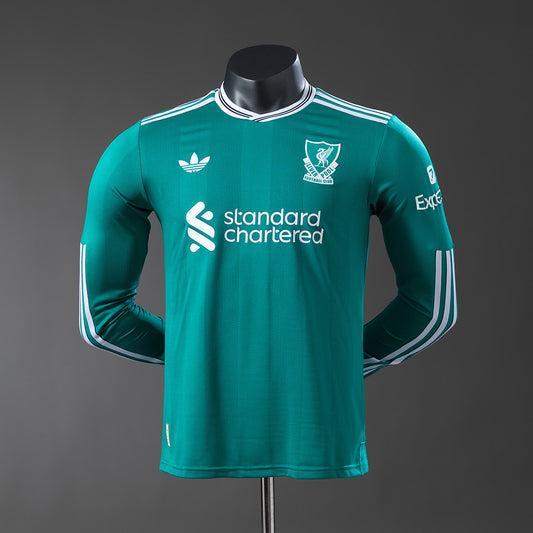 Liverpool 2025/26 Third Soccer Jersey Player Edition Long Sleeve