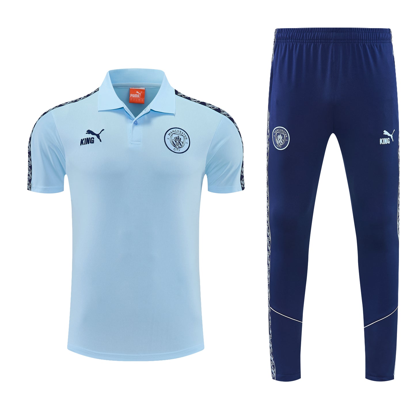 Manchester City 2025/26 POLO Training Suit Light Blue