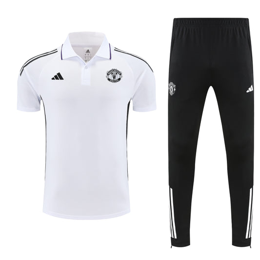 Manchester United 2025/26 POLO Training Suit White