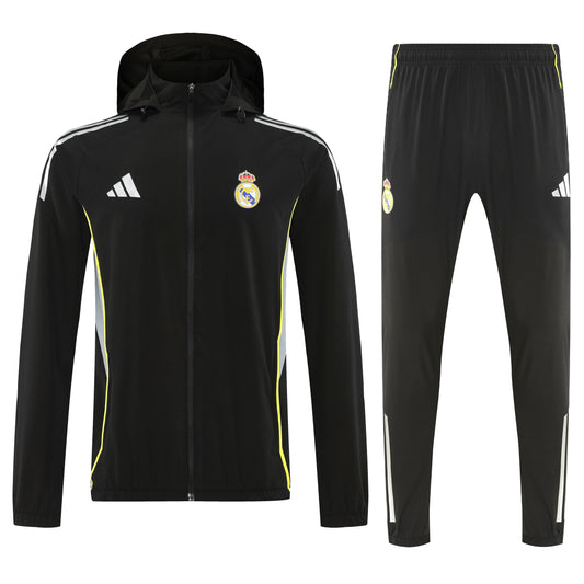 Real Madrid 2026/27 Windbreaker Training Suit Black