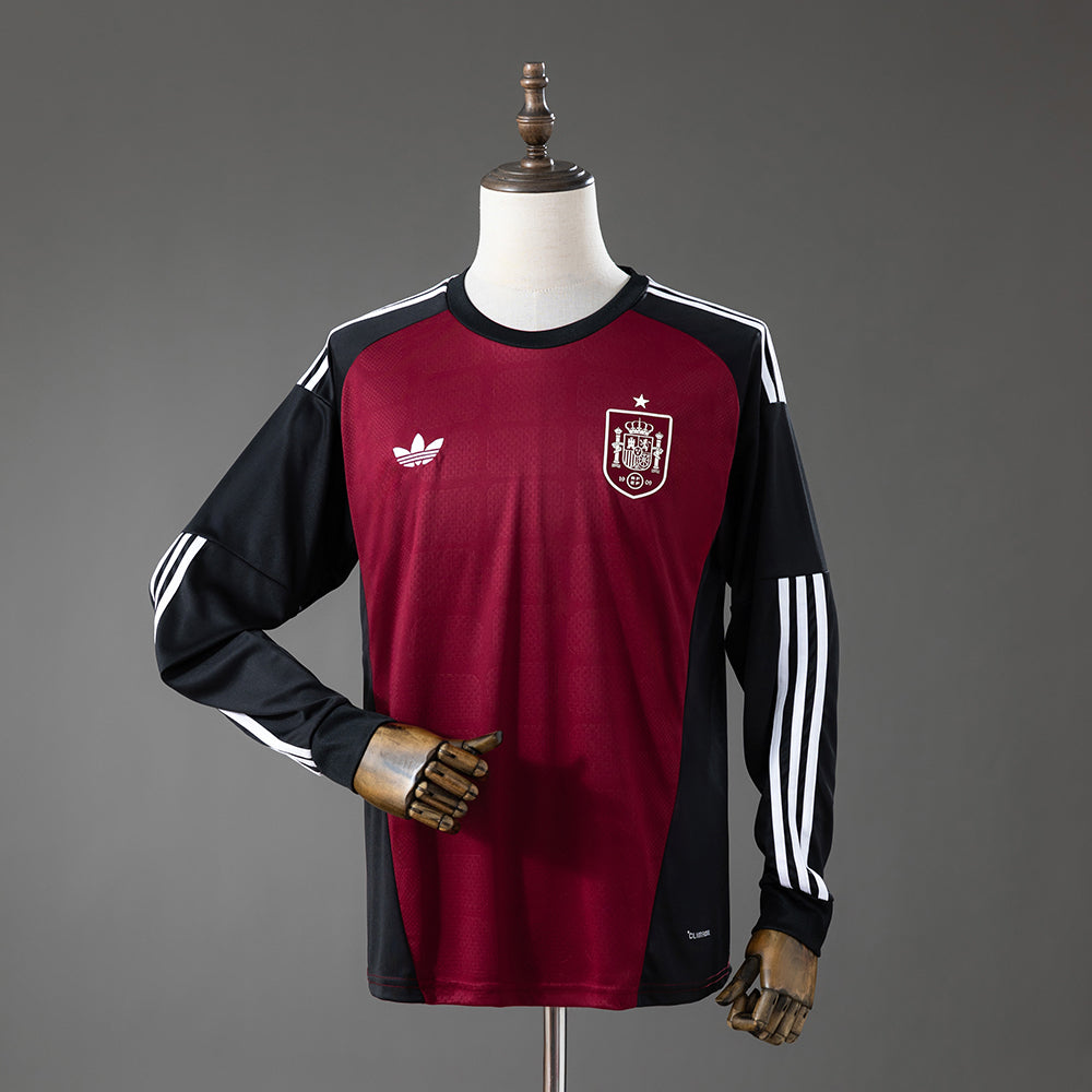 Spain 2026 GK-Red Long Sleeved Fan Jersey
