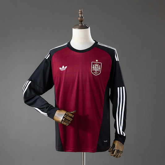 Spain 2026 GK-Red Long Sleeved Fan Jersey