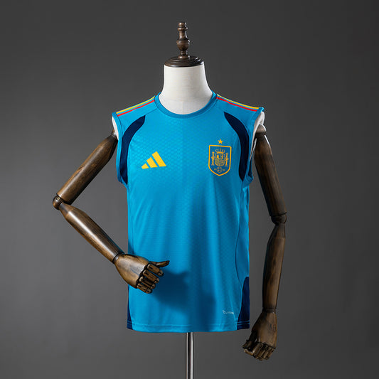 Spain 2026 World Cup Training Sleeveless Jersey Blue
