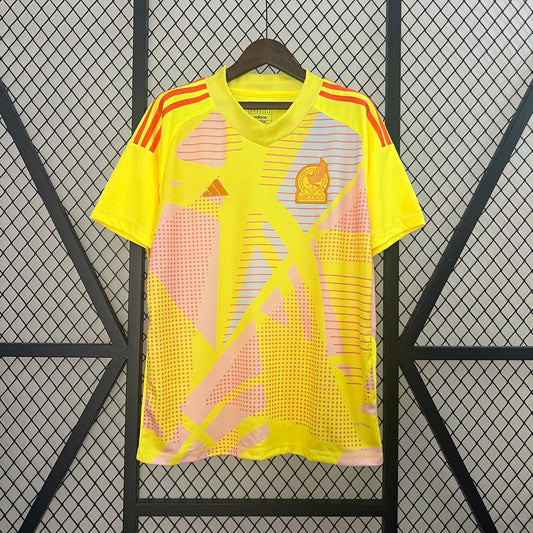 2024 Mexico Goalkeeper Yellow Soccer Fan Jersey