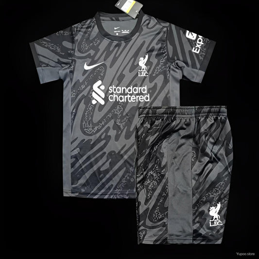 24/25 Liverpool Black Goalkeeper Kids Fan Jersey