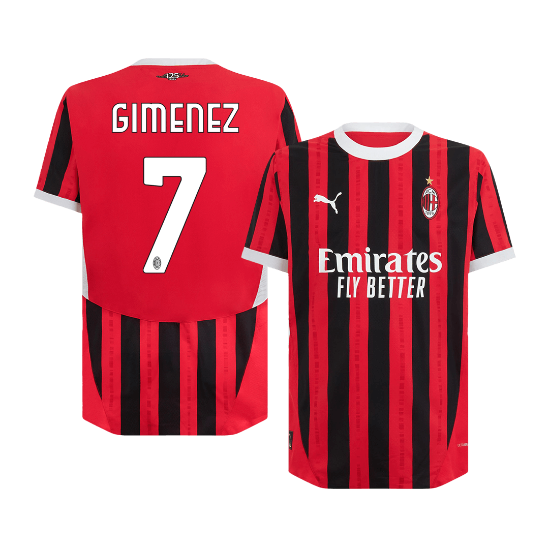 GIMENEZ #7 AC Milan Home Premium Soccer Jersey 2024/25